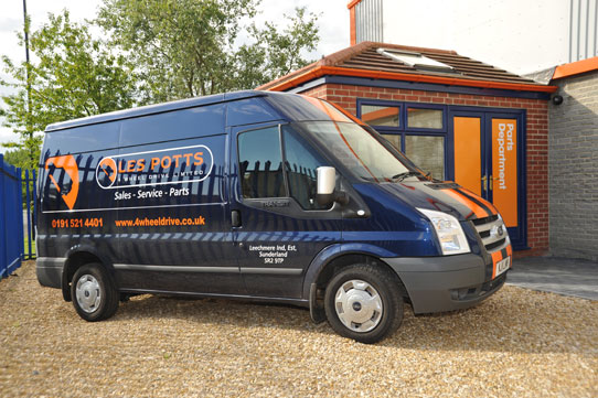 Les Potts Land Rover Genuine Parts Delivery Van